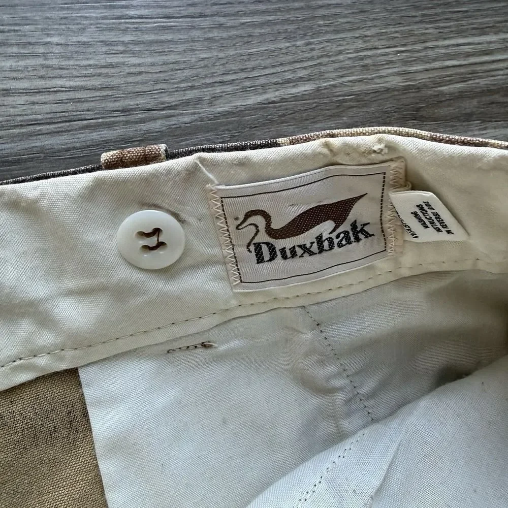 VTG Duxbak Faded Frogskin Duck Camo Canvas Pants Men's 38 Hunting